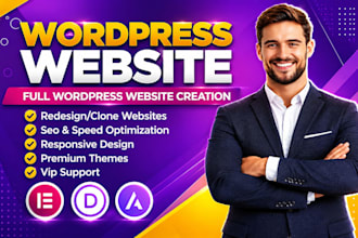 design premium wordpress website with divi, astra or elementor pro