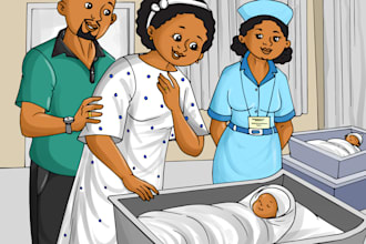 create beautiful children book illustrations