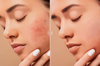 retouch portrait, headshot, skin and edit photo