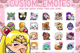 create custom and cute twitch and discord emotes