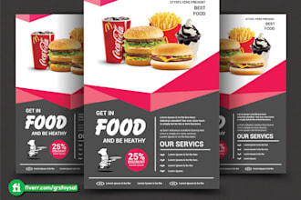 design a modern restaurant flyer, food menu or poster