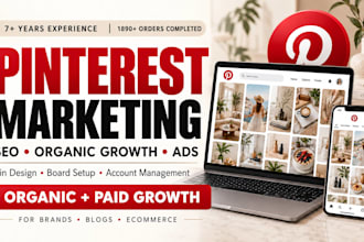 do pinterest marketing, SEO, pin and board setup for growth