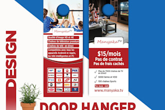design door hanger and rack card in 24 hours