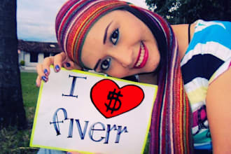 hold your sign handwritten, and be your model