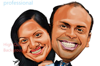 make a nice wedding caricature for you