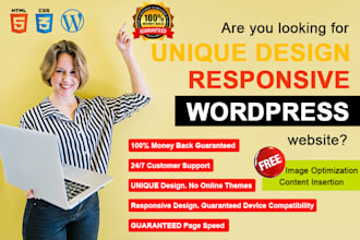 design custom and unique wordpress website