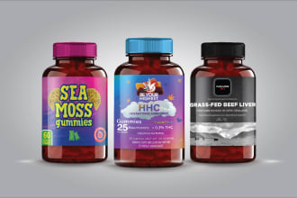 create product labels and supplement label designs mockups