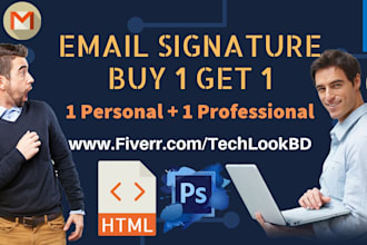 design social media clickable professional email signature