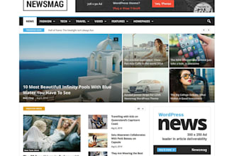 create or customize blog or newspaper website for you