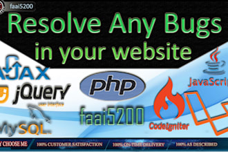code, update or fix core PHP, laravel and jquery websites