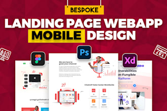 do bespoke UX UI landing page web mobile design on figma