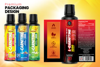 design product packaging or labels with 3d mokup
