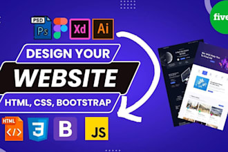 design HTML, CSS website, PSD to HTML, figma to HTML responsive website design