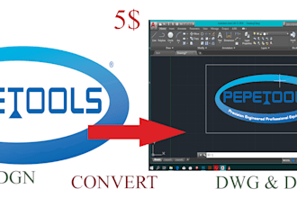 convert your dgn or svg to dwg or dxf , ai or PDF