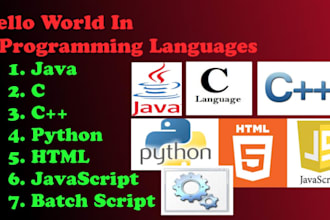 write java, cpp, c sharp, desk programming project and tasks