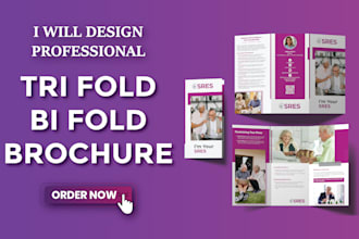 create bifold, trifold brochure and catalog design