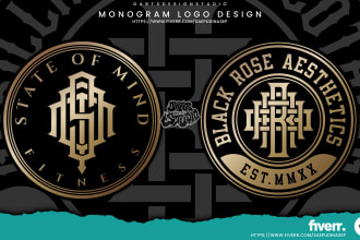 design the initial letter monogram logo design for tshirts