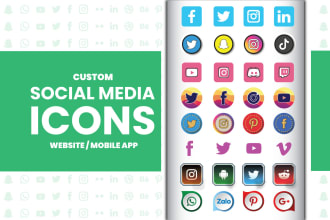 custom social media icons