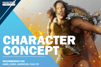 create concept art for characters or creatures