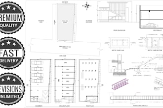design professional and detailed 2d plans in autocad