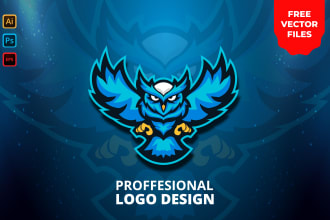 design custom mascot logo gaming for youtube and twitch streamer