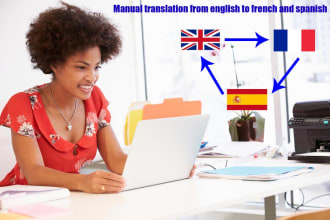 do english to french translation and english to spanish translation
