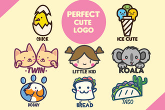 draw cute logo for pet,kids,store,animal, mascot
