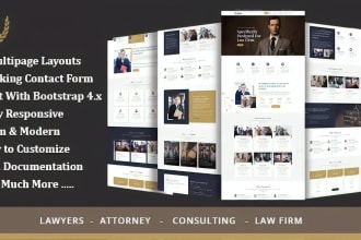 design a legal, lawyer, attorney or law firm website