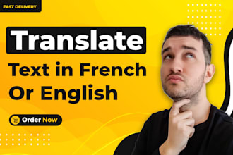 translate french to english or english to french as a native speaker