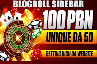 create high da pa DR blogroll sidebar permanent