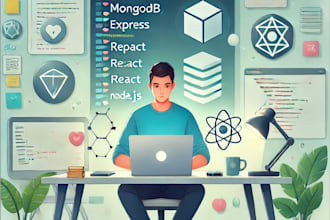 create js based website with node react mongo n express with vue or next