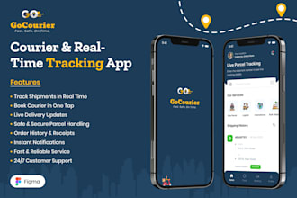 do courier and logistic app, live tracking, transportation app