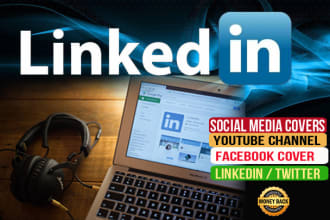 design professional linkedin banner or background cover