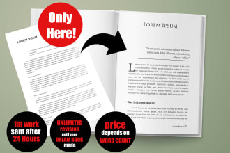do book typesetting, formatting, and layout book design for print and ebook