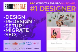 build a stunning bandzoogle website and store