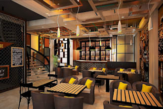 provide your cafe or restaurant interior design