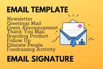 design responsive html email template and signature