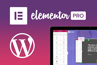 create a website with elementor pro and graphics contents