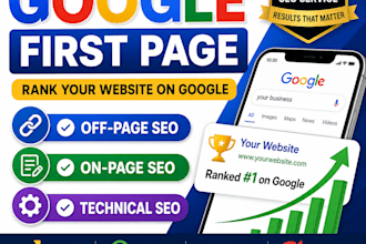 do SEO for google first page ranking