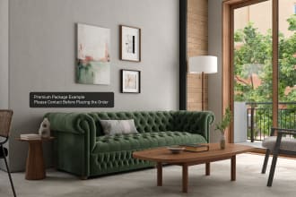 do furniture 3d modeling and 3d rendering