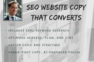 write SEO website copy with keyword research included