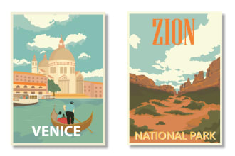 create amazing retro vintage poster or flyer vector design
