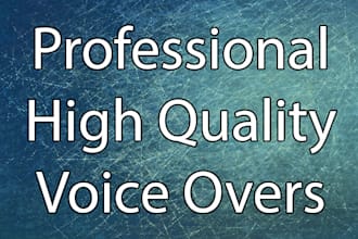 record a professional voice over up to 50 words