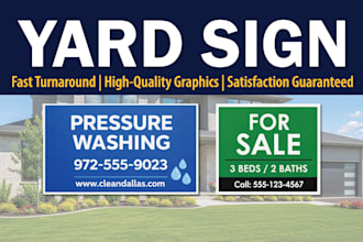 do real estate billboard, yard sign, signage, signboard vinyl banner in 12 hours