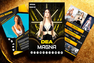 design artist epk, one sheet, media kit, press kit, speaker kit