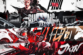 design professional anime or gaming youtube banner
