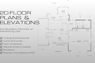 draw your 2d floor plans and elevations in autocad