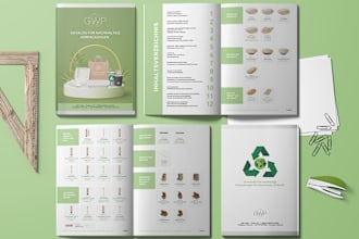 do catalog design, sell sheet, brochure, company profile, annual report