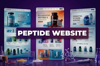 build research use fda compliant peptide website , ecommerce store on wordpress
