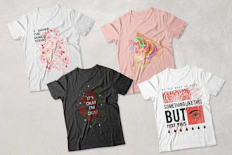 design a bulk of t shirts for your online store